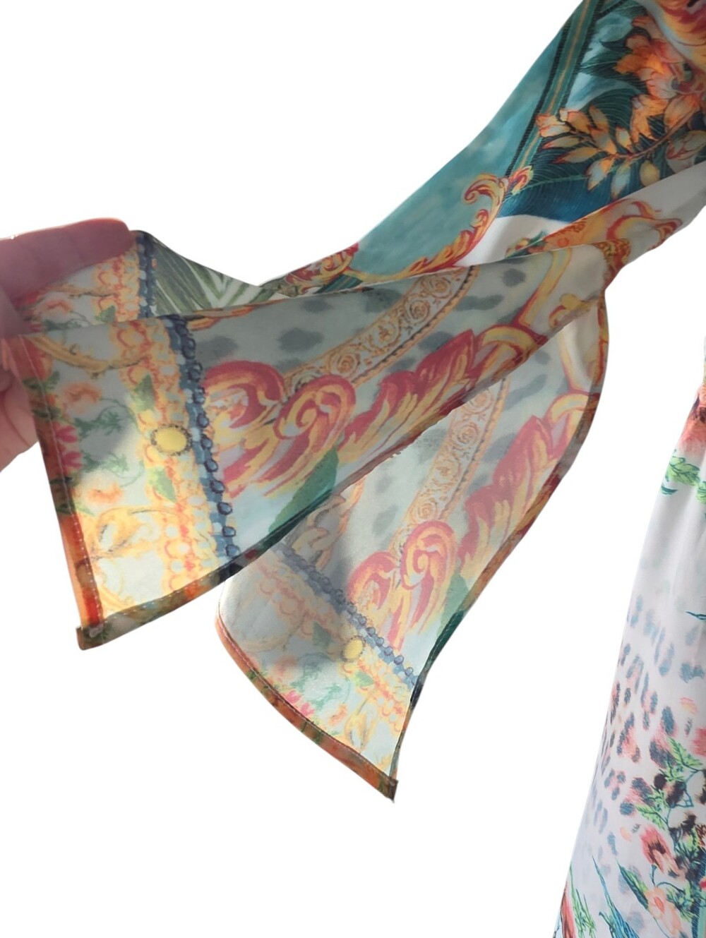 Miss Rosier Tropical Floral Maxi Dress/Kimono Size Large - Picture 6 of 16